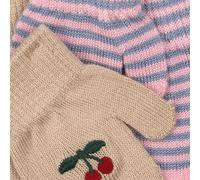 2er Set Fäustlinge Wollhandschuhe Filla - Cherry