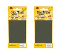 2er Set Jeans Flicken KLEIBER Aufbügeln Bügelflicken 100% Baumwolle Jeans Reparatur Flicken Ausbessern 2 Flicken 17 cm x 15 cm Dekor