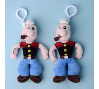 2er Set Super Mario Merch Schlüsselanhänger Popeye Plüsch Puppe Rucksack Anhänge 15cm