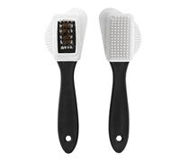 2er Set Wildlederbürste für Schuhe, Schuhbürste Raulederbürste zur Reinigung und Pflege von Wildlederstiefeln, Nubuk und Veloursleder(Schwarz+Weiß)