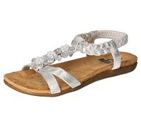 2Go Damen 8018-815-21 Flache Sandale, Silber, 41 EU
