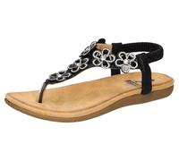 2Go Fashion Damen 8018-828 Flache Sandale, schwarz, 38 EU