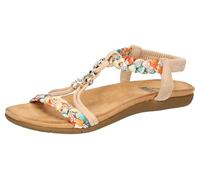 2Go Fashion Damen 8018-830 Flache Sandale, beige, 37 EU