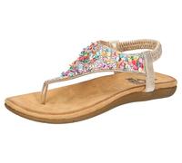 2 GO FASHION Zehenstegsandalen für Damen, bunt, Größe 37 EU