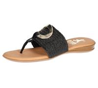 2Go Fashion Damen 8215-702 Flache Sandale, schwarz, 40 EU