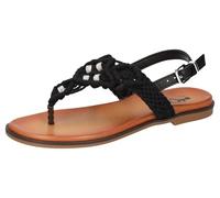 2Go Fashion Damen 8962-801 Flache Sandale, schwarz, 40 EU