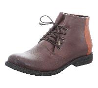 2GO FASHION - Damen Schnuer-Booty braun kombi - Gr. - 40