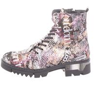 2GO Fashion Damenschuhe Schnürstiefel schwarz/multi schwarz/multi - Gr. - 38