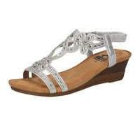 2Go Fashion Keilsandale Damen silber 42