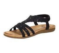 2Go Fashion Damen 8018-821 Flache Sandale, schwarz, 39 EU
