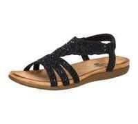 2Go Fashion Damen Sandale 8018-821, flach, schwarz, Größe 41 EU
