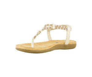 2GO FASHION - Zehentrenner Sandale gold - Gr. - 39