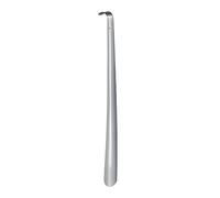 2GO Schuhlöffel aus Metall - verchromtes Shoehorn für komfortables Anziehen - stabil & langlebig - mit Aufhänge-Lochung - ergonomisch geformt - ideal für Alltag & Reise - 52cm