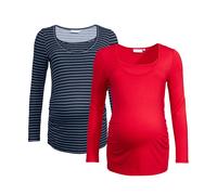 2hearts WE LOVE BASICS 2er-Pack Umstands- und Still-Shirt 46