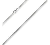2mm Venezianerkette rund 750 Gold Weißgold Kette Collier Halskette 45cm Damen