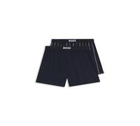 BOSS Zweier-Pack Pyjama-Shorts aus Baumwolle mit Logo-Bund - Style 2P Boxer Shorts EW, 50535781 Dunkelblau XXL