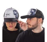 2Pac Tupac Baseball Cap Profile Photo Nue offiziell Schwarz Trucker Unisex