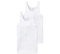 SCHIESSER Essentials Cotton Feinripp Shirt Doppelpack Uni weiß 205144/100 M