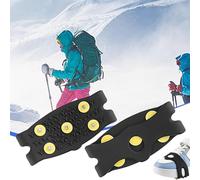 2pcs Anti Rutsch Schuhspikes - rutschfeste Eiskrallen Mit 5 Stahlstollen, Ice Schuhkrallen Mit 5 Zähne, Eisgriffe Für Schuhe Und Stiefel, Antirutsch Spikes Zum Überziehen Ice Grips Für Schuhe Stiefel