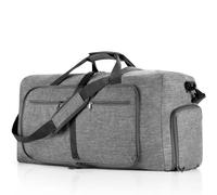 2PCS Große Kapazität Reise Seesack 85L Schulter Sporttasche Frauen Oxford Faltbare Reisetasche Männer Fitness Gepäck Tasche FüR Reisen(Grey)
