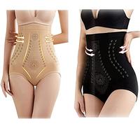 2PCS Moovings Profi Tummy Control Body Shaper Shorts,IONSTech Unique Fiber Restoration Shaper,Fettverbrennende Bauchkontrolle und Figurformende Slips für Frauen,Damen Hohe Taille Butt Lifter Unterhose