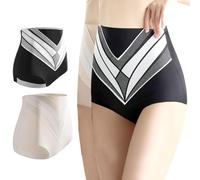 2Pcs Turmalin Shaping Shorts Damen Turmalin Formungsshorts Formende Shorts aus Titanfaser Elastische Bauchkontrolle Hoher Taille Hip stark formend Yoga Hotpants
