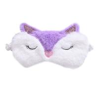 2Stk Augenabdeckung Plüsch Schlafmaske Lila Für Herren Damen Kinder