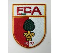 2stk FC Augsburg Aufnäher Patch Football Fussball Soccer Club Iron on bügelbild aufbügler Badge