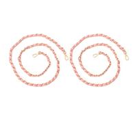 2Stk Schultergurt Leder Geflochten Rosa Für Handtaschen Lernen