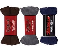 2Stoned 3 Paar Original Phat Laces 120cm lang und 3cm breit, flache breite bunte Schnürsenkel