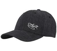 2Stoned Flexfit Baseball Cap Fine Melange in Schwarz mit Stick Größe L/XL (57 cm - 59 cm) für Damen und Herren