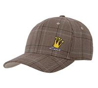 2Stoned Flexfit Baseball Cap Glen Check mit Stick Crown Braun/Khaki Größe S/M (55cm - 58cm) für Damen, Herren und Jugendliche