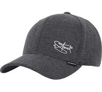 2Stoned Flexfit Baseball Cap Heringbone in Schwarz/Heather Grey mit Stick Größe S/M (55 cm - 58 cm) für Herren