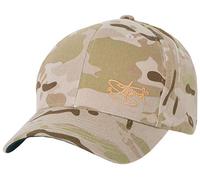 2Stoned Flexfit Baseball Cap Multicam Khaki Camo mit Stick Größe L/XL (58 cm - 60 cm) für Damen und Herren