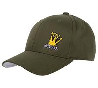 2Stoned Flexfit Cap Classic Fullcap Oliv mit Stick Crown Kindergröße Youth (53cm - 55cm) für Jungen und Mädchen