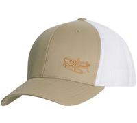 2Stoned Flexfit Snapback Trucker Cap Unisex Khaki-Weiss mit Stick One Size (53cm - 61cm) für Erwachsene und Kinder