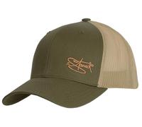 2Stoned Flexfit Snapback Trucker Cap Unisex Oliv-Khaki mit Stick One Size (53cm - 61cm) für Erwachsene und Kinder