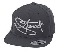 2Stoned Original Flexfit Snapback Baseball Cap Dark Grey mit 3D-Stick