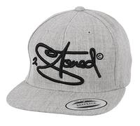 2Stoned Original Flexfit Snapback Baseball Cap Heather Grey mit 3D-Stick