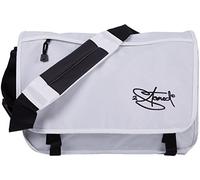 2Stoned Original Vintage Messenger Bag Umhängetasche Unisex mit Sticklogo Classic Logo, Weiß. Größe XXL