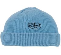 2Stoned Rollmütze Docker Beanie Blau mit Stickmotiv Classic Logo in Einheitsgröße für Damen, Herren und Kinder