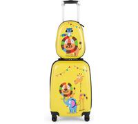 2tlg Kinderkoffer + Rucksack, Kindertrolley aus Kunststoff, Kindergepäck