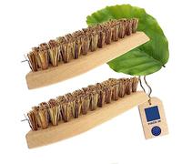 2X HOFMEISTER® Schmutzbürste für Schuhe & Stiefel, 19 cm, Schuhbürste gegen Schmutz, echte Fibre Borste und Buche, robuste Reinigungsbürste aus Europa, geeignet für alle Materialien