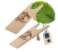 2X HOFMEISTER® Stiefelknecht aus Holz, 32,5 cm, mit Pferdekopf Motiv (20622), Gummi-Stiefel bequem alleine ausziehen, praktischer Stiefelzieher aus Deutschland, Schuh-Zubehör für Reiterstiefel