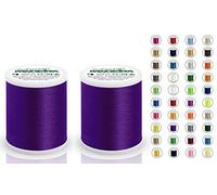 2x Madeira Polyneon 40 | SET | 1.000 m Spule | Doppelpack | Stickgarn | Maschinenstickgarn (1922 Dark purple (Dunkel lila))