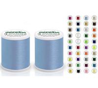 2x Madeira Polyneon 40 | SET | 1000 m Spule | Doppelpack | Stickgarn | Maschinenstickgarn (1675 Baby blue (Babyblau))