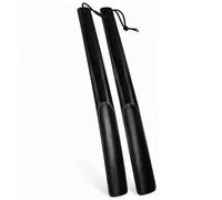 2x Schuhlöffel 39cm Buchenholz Schwarz mit Aufhängesystem