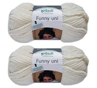 2x100 Gramm Gründl Funny Uni Softgarn SB Pack Babygarn inkl. Anleitung für EIN Funny Bunny 05 Creme