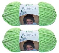2x100 Gramm Gründl Funny Uni Softgarn SB Pack Babygarn inkl. Anleitung für EIN Funny Bunny 21 Apfel