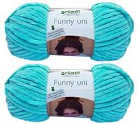 2x100 Gramm Gründl Funny Uni Softgarn SB Pack Babygarn inkl. Anleitung für EIN Funny Bunny 24 Türkis